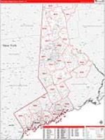 Western Connecticut, Ct Carrier Route Wall Map